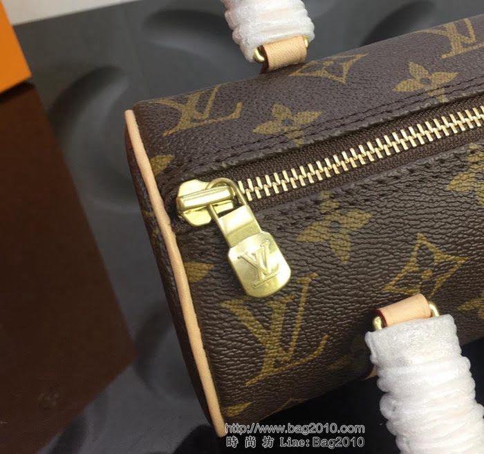 路易威登LV 頂級原單 M51384 最美老花Papillon系列 日本中古老花 圓筒包 可手提斜挎  YDH2445